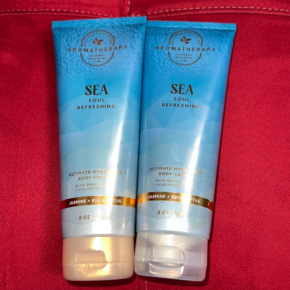 BBW 2pc Jasmine Eucalyptus Aromatherapy BODY CREAM